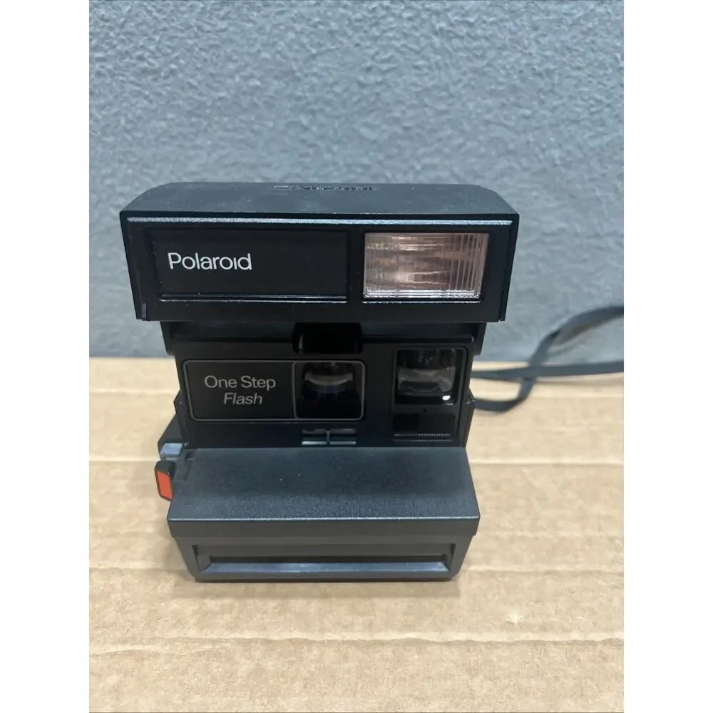 Polaroid OneStep Flash 600 Instant Film Camera Black Vintage Made in UK